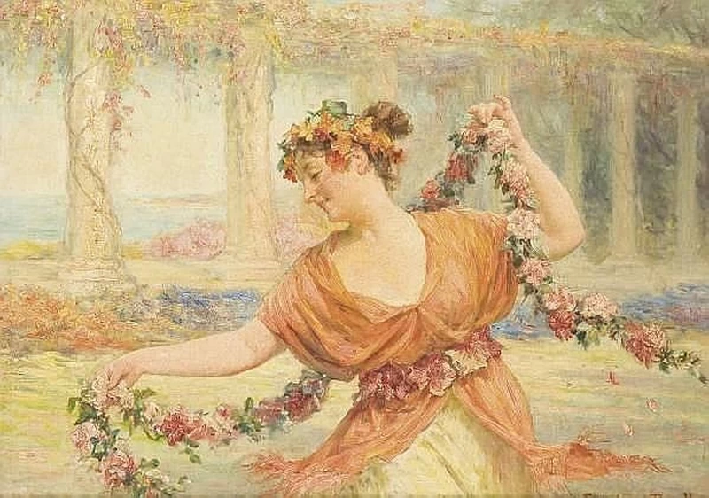 Eugène Auguste François Deully - La ghirlanda di fiori